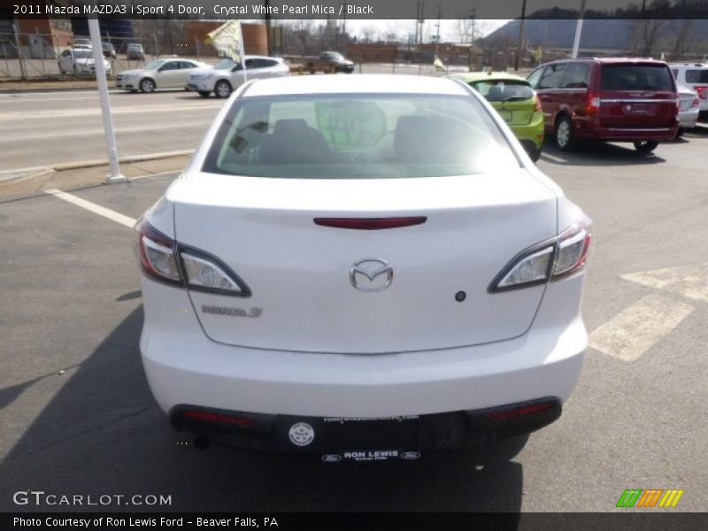Crystal White Pearl Mica / Black 2011 Mazda MAZDA3 i Sport 4 Door