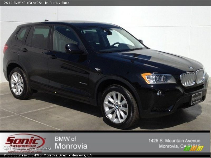 Jet Black / Black 2014 BMW X3 xDrive28i