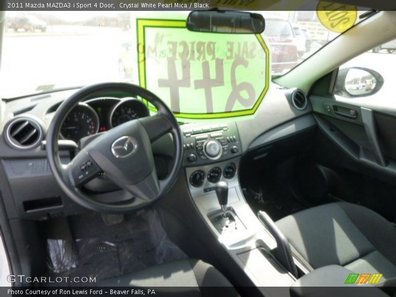 Crystal White Pearl Mica / Black 2011 Mazda MAZDA3 i Sport 4 Door