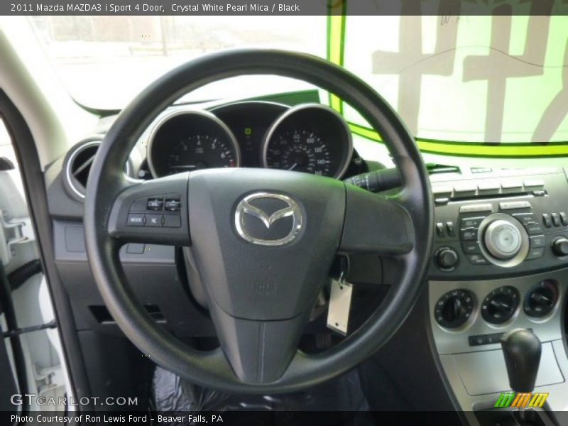 Crystal White Pearl Mica / Black 2011 Mazda MAZDA3 i Sport 4 Door