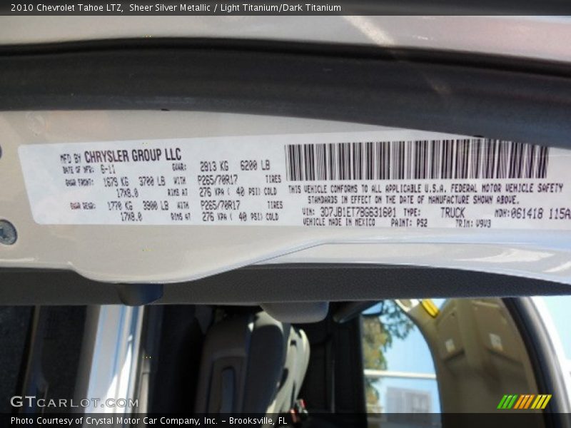 Sheer Silver Metallic / Light Titanium/Dark Titanium 2010 Chevrolet Tahoe LTZ