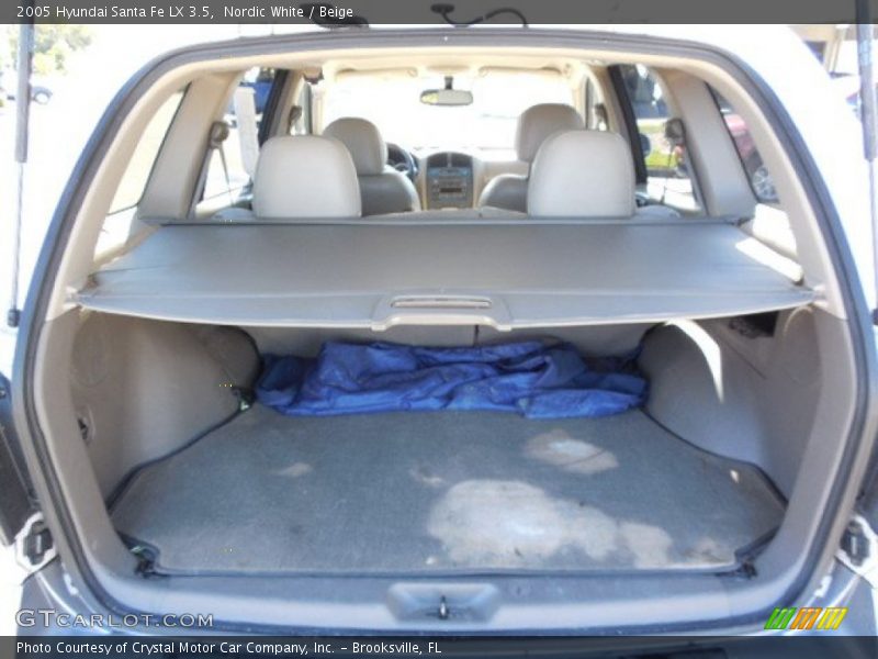 Nordic White / Beige 2005 Hyundai Santa Fe LX 3.5