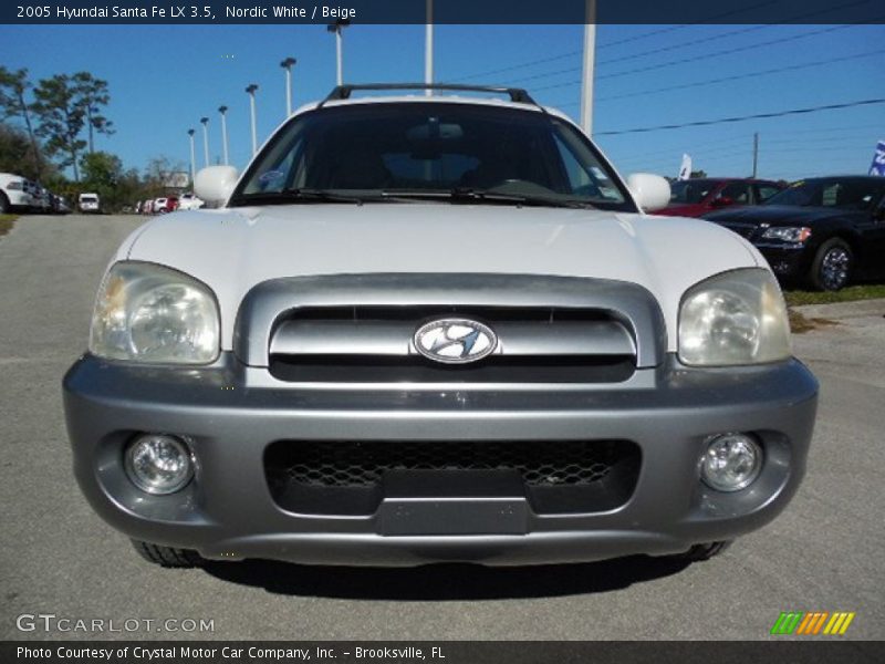 Nordic White / Beige 2005 Hyundai Santa Fe LX 3.5