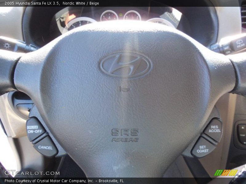 Nordic White / Beige 2005 Hyundai Santa Fe LX 3.5