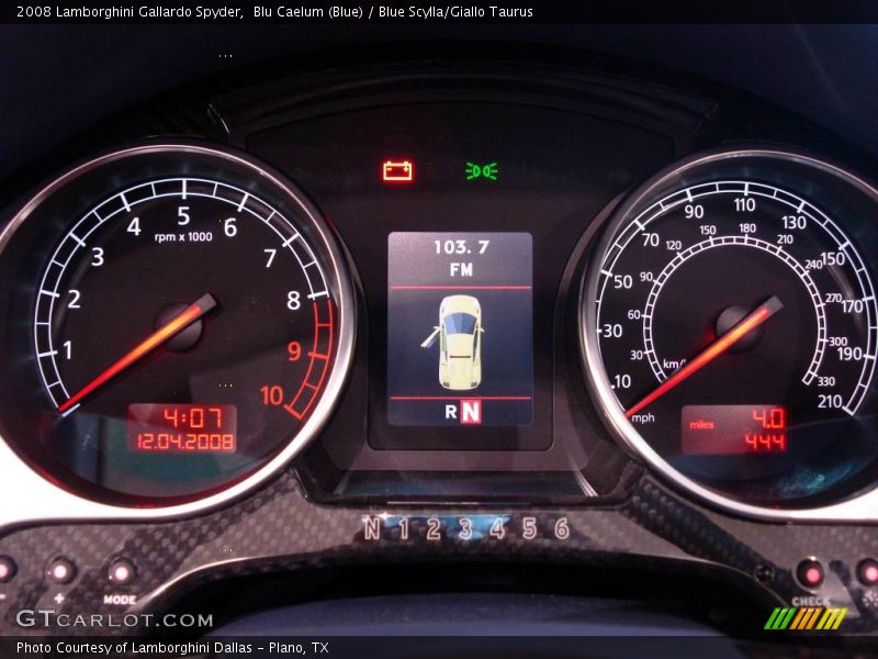 Blu Caelum (Blue) / Blue Scylla/Giallo Taurus 2008 Lamborghini Gallardo Spyder