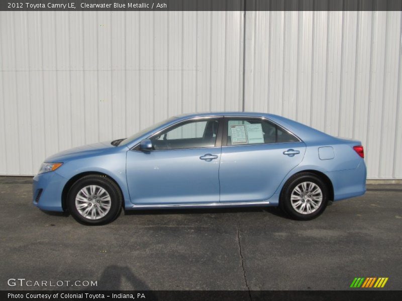 Clearwater Blue Metallic / Ash 2012 Toyota Camry LE