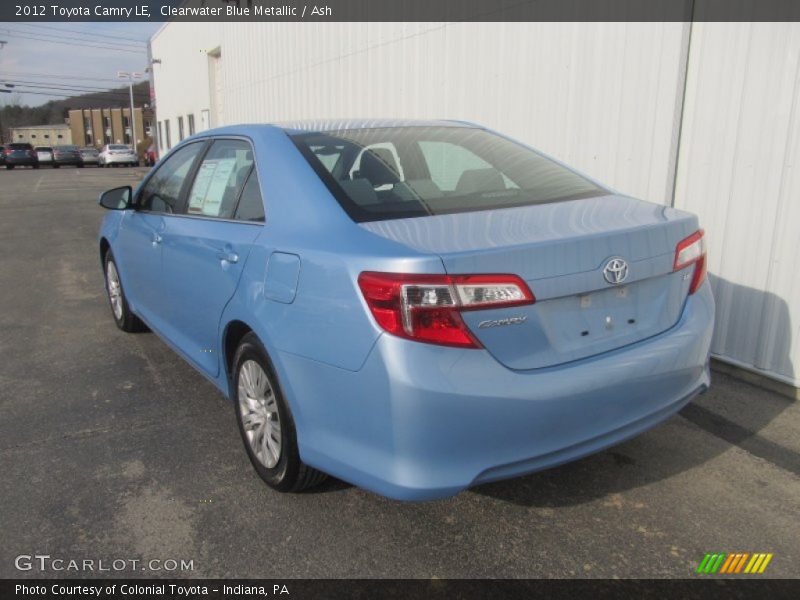 Clearwater Blue Metallic / Ash 2012 Toyota Camry LE