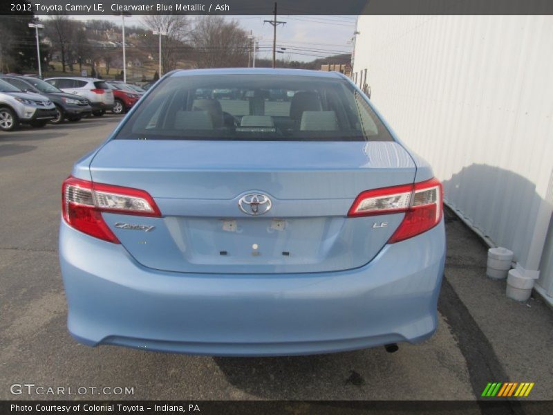 Clearwater Blue Metallic / Ash 2012 Toyota Camry LE