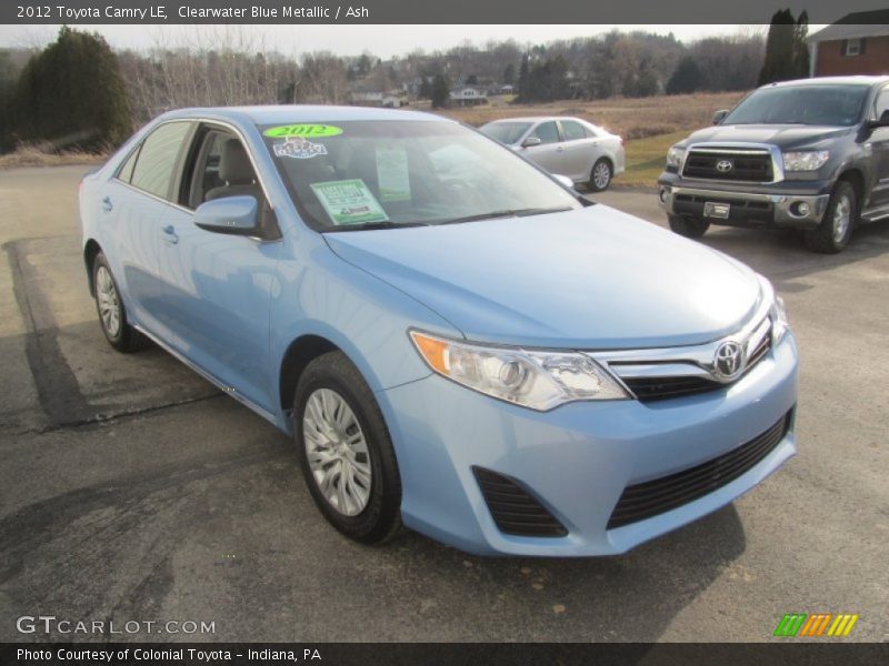 Clearwater Blue Metallic / Ash 2012 Toyota Camry LE