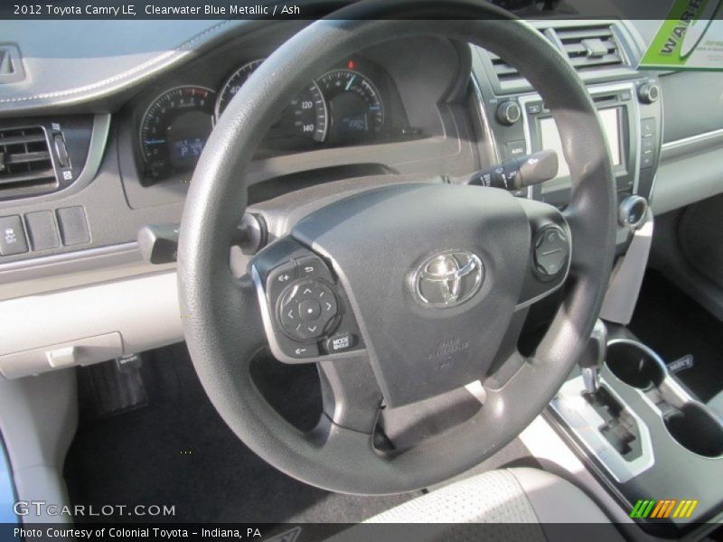 Clearwater Blue Metallic / Ash 2012 Toyota Camry LE