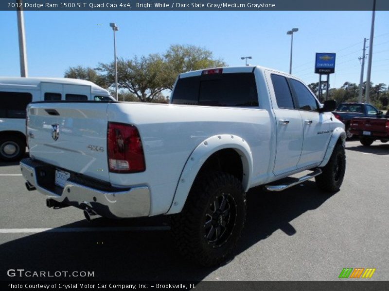 Bright White / Dark Slate Gray/Medium Graystone 2012 Dodge Ram 1500 SLT Quad Cab 4x4