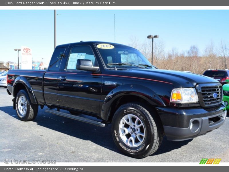 Black / Medium Dark Flint 2009 Ford Ranger Sport SuperCab 4x4