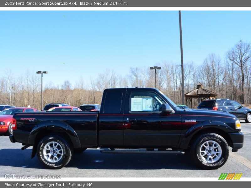 Black / Medium Dark Flint 2009 Ford Ranger Sport SuperCab 4x4