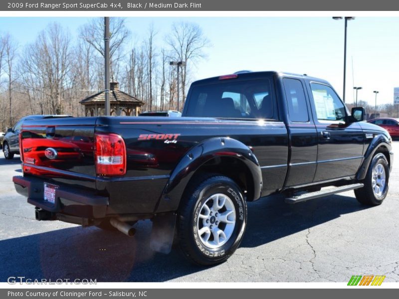 Black / Medium Dark Flint 2009 Ford Ranger Sport SuperCab 4x4