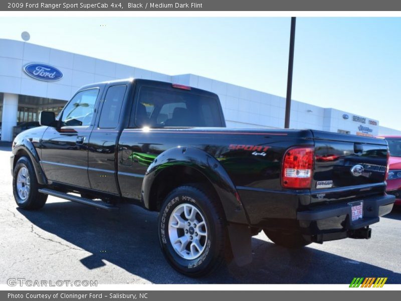 Black / Medium Dark Flint 2009 Ford Ranger Sport SuperCab 4x4