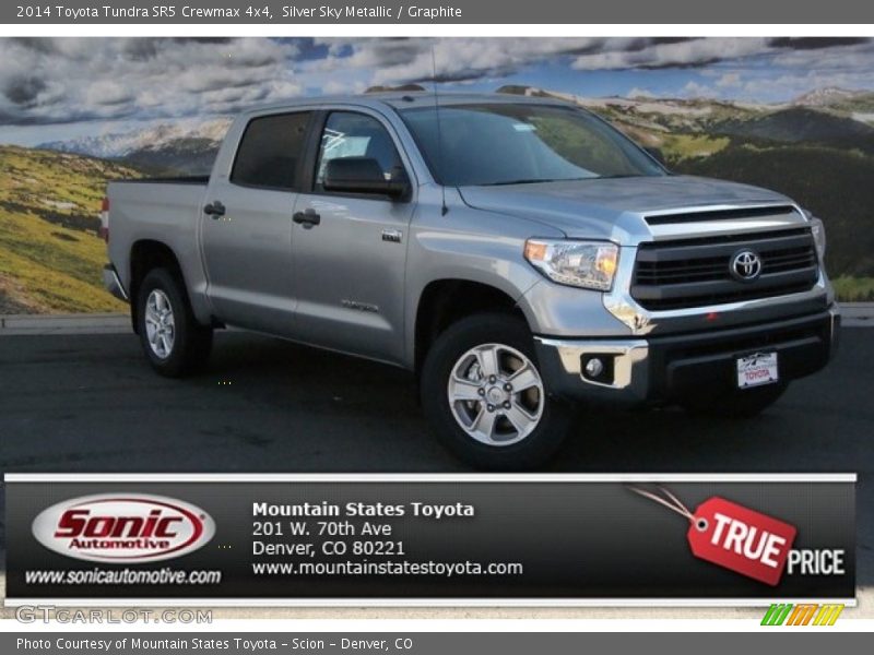 Silver Sky Metallic / Graphite 2014 Toyota Tundra SR5 Crewmax 4x4