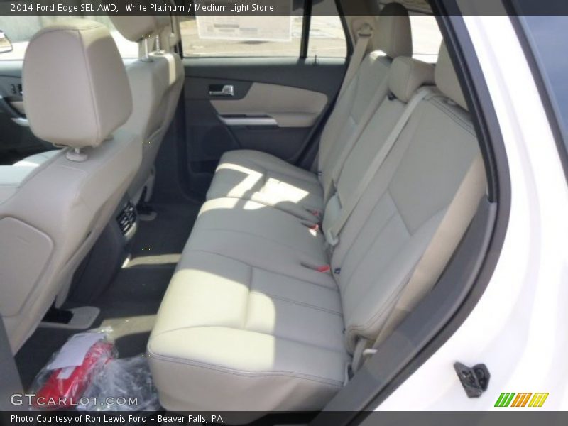 White Platinum / Medium Light Stone 2014 Ford Edge SEL AWD