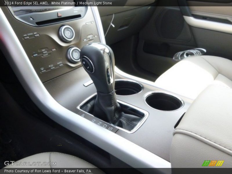 White Platinum / Medium Light Stone 2014 Ford Edge SEL AWD