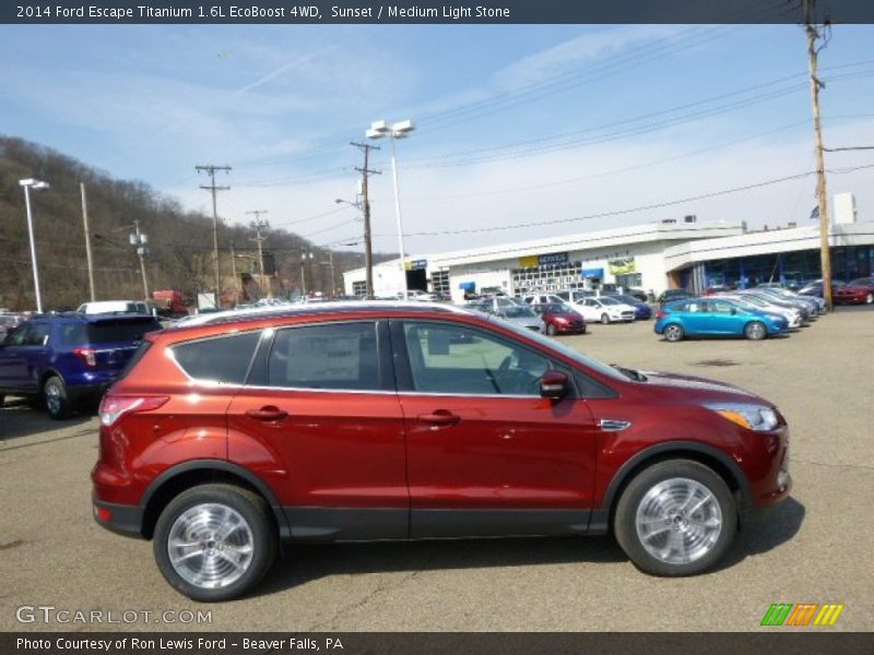 Sunset / Medium Light Stone 2014 Ford Escape Titanium 1.6L EcoBoost 4WD
