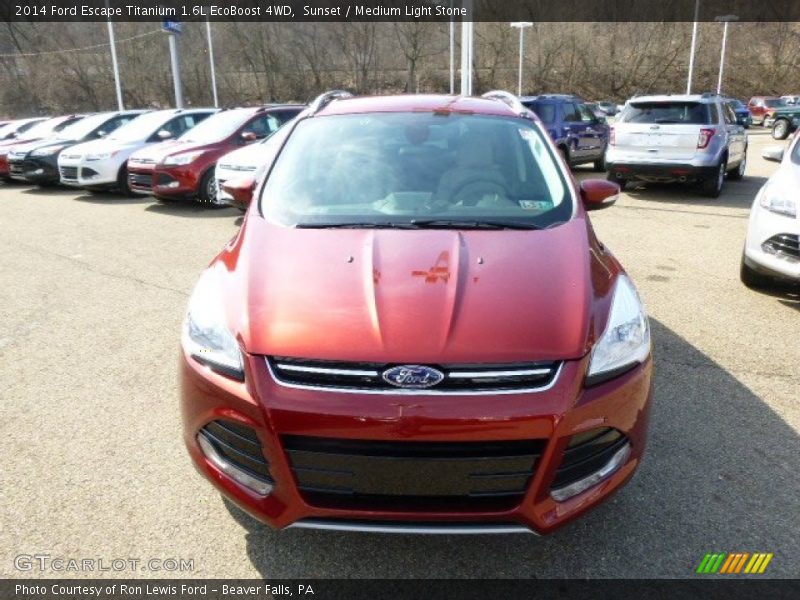 Sunset / Medium Light Stone 2014 Ford Escape Titanium 1.6L EcoBoost 4WD