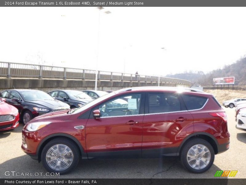 Sunset / Medium Light Stone 2014 Ford Escape Titanium 1.6L EcoBoost 4WD