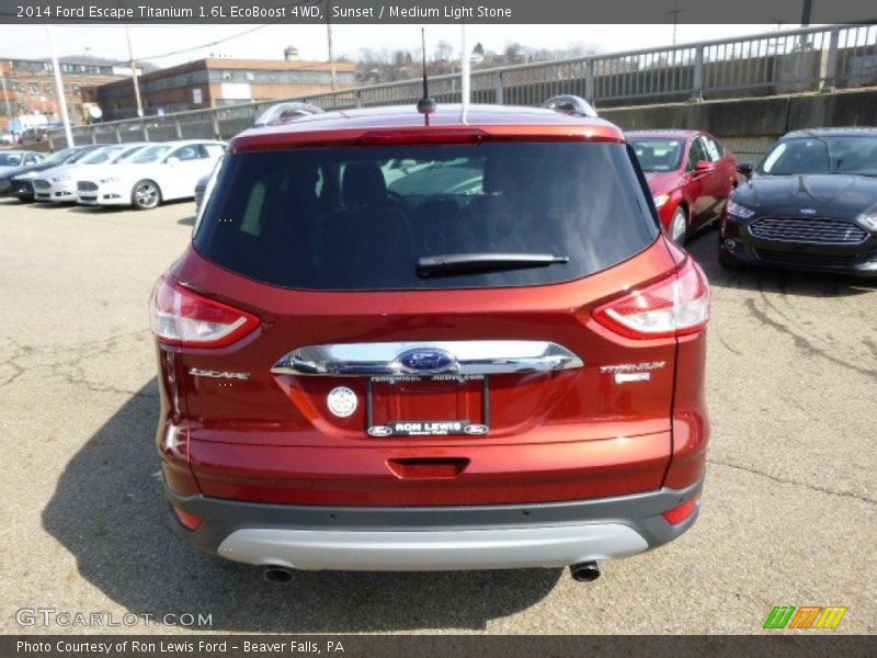 Sunset / Medium Light Stone 2014 Ford Escape Titanium 1.6L EcoBoost 4WD