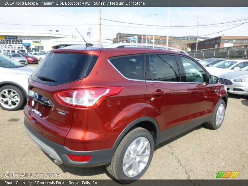 Sunset / Medium Light Stone 2014 Ford Escape Titanium 1.6L EcoBoost 4WD