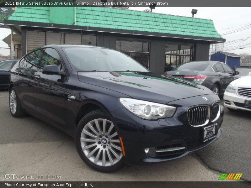 Deep Sea Blue Metallic / Cinnamon Brown 2011 BMW 5 Series 535i xDrive Gran Turismo