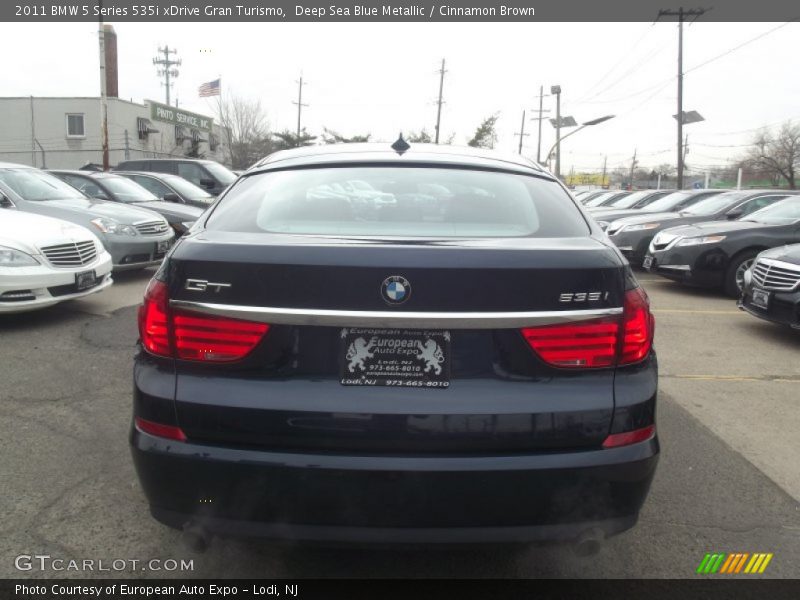 Deep Sea Blue Metallic / Cinnamon Brown 2011 BMW 5 Series 535i xDrive Gran Turismo