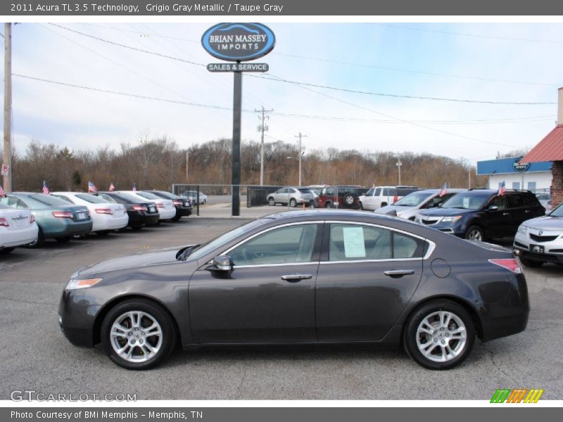 Grigio Gray Metallic / Taupe Gray 2011 Acura TL 3.5 Technology