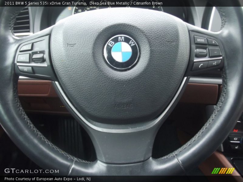 Deep Sea Blue Metallic / Cinnamon Brown 2011 BMW 5 Series 535i xDrive Gran Turismo
