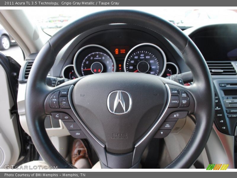 Grigio Gray Metallic / Taupe Gray 2011 Acura TL 3.5 Technology