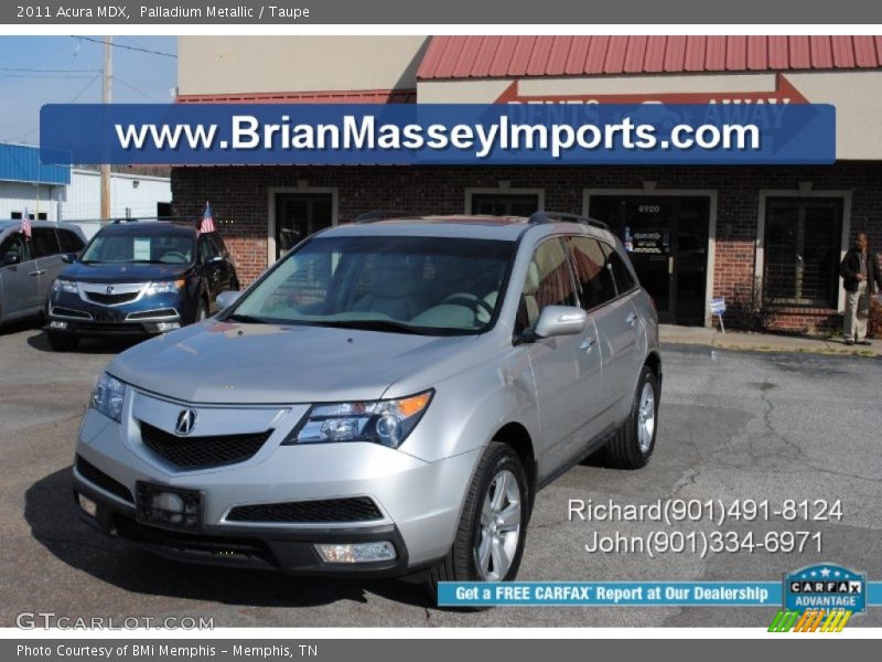 Palladium Metallic / Taupe 2011 Acura MDX