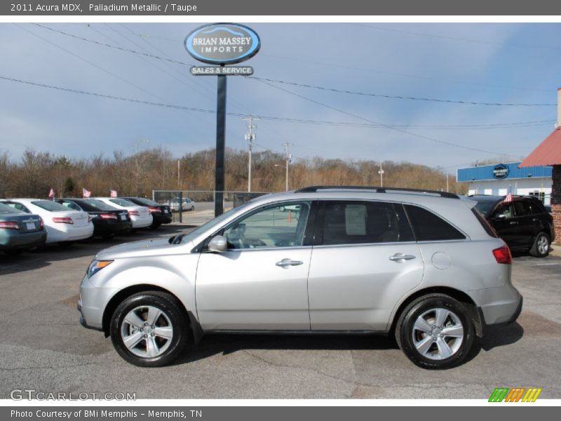 Palladium Metallic / Taupe 2011 Acura MDX
