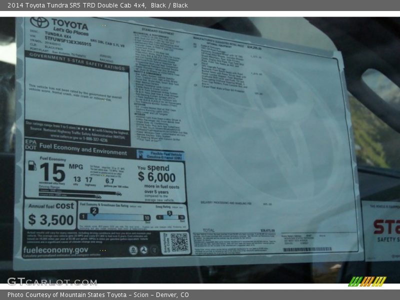 Black / Black 2014 Toyota Tundra SR5 TRD Double Cab 4x4