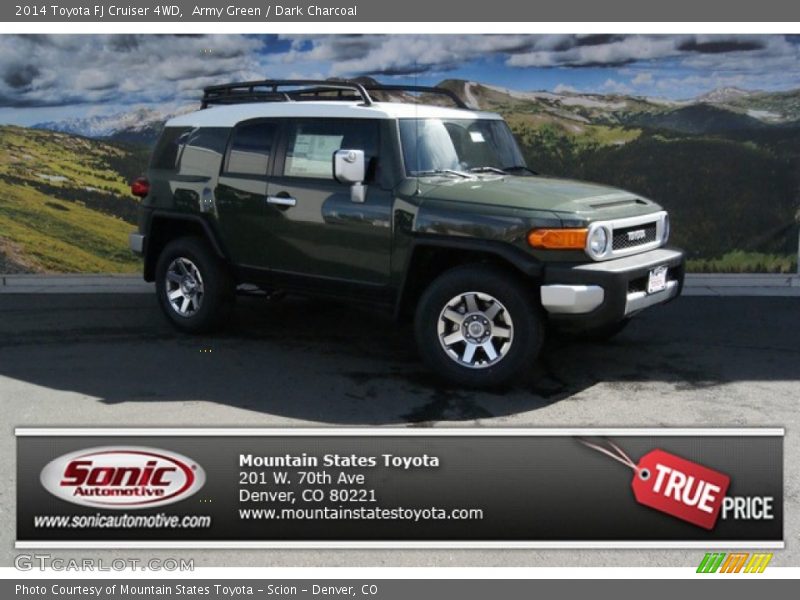 Army Green / Dark Charcoal 2014 Toyota FJ Cruiser 4WD