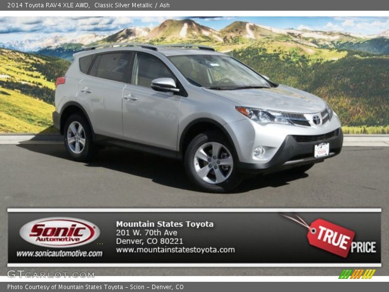 Classic Silver Metallic / Ash 2014 Toyota RAV4 XLE AWD