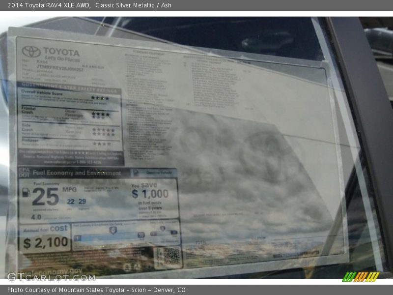 Classic Silver Metallic / Ash 2014 Toyota RAV4 XLE AWD