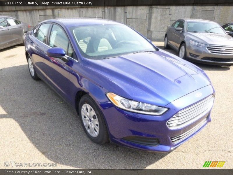 Deep Impact Blue / Earth Gray 2014 Ford Fusion S