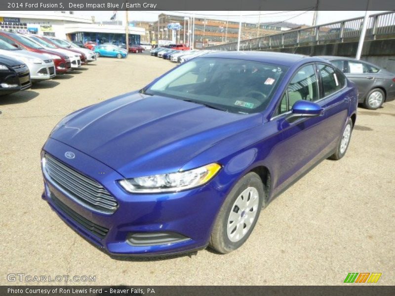 Deep Impact Blue / Earth Gray 2014 Ford Fusion S