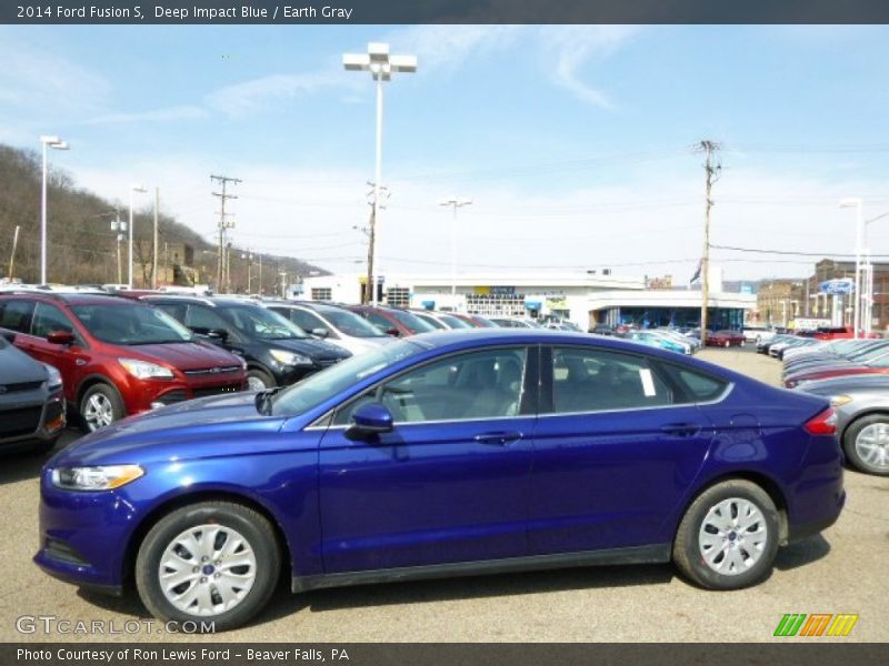 Deep Impact Blue / Earth Gray 2014 Ford Fusion S