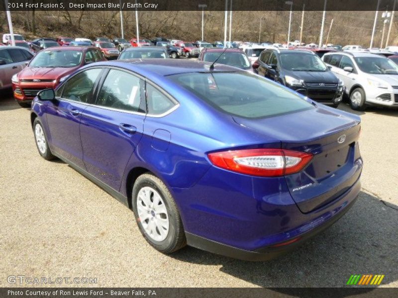 Deep Impact Blue / Earth Gray 2014 Ford Fusion S