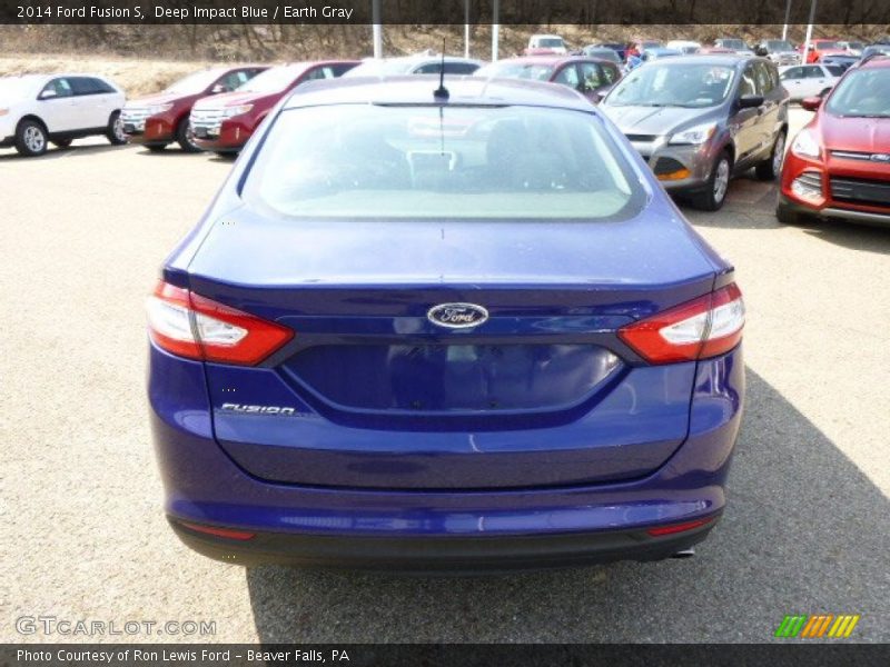 Deep Impact Blue / Earth Gray 2014 Ford Fusion S