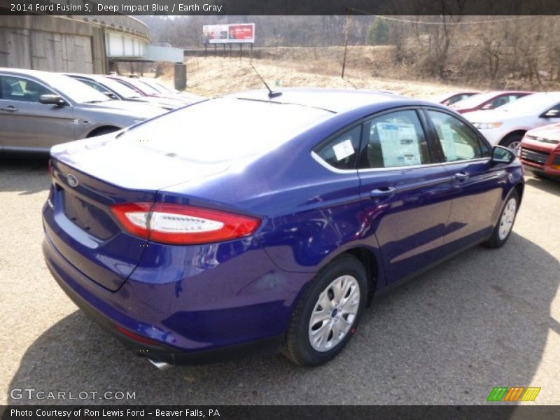 Deep Impact Blue / Earth Gray 2014 Ford Fusion S