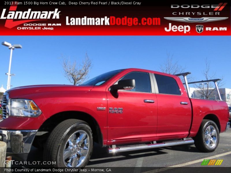 Deep Cherry Red Pearl / Black/Diesel Gray 2013 Ram 1500 Big Horn Crew Cab