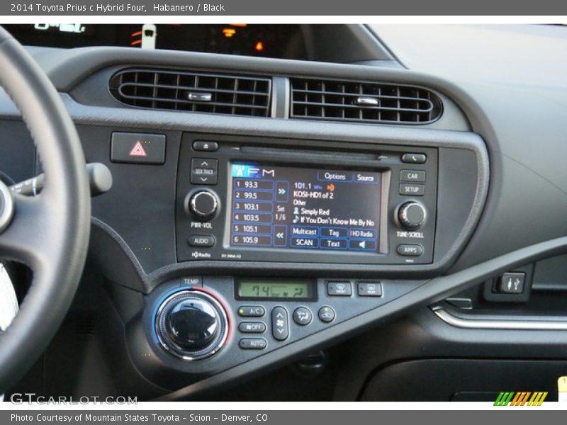 Controls of 2014 Prius c Hybrid Four