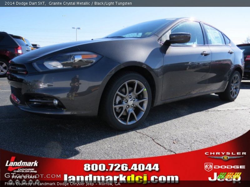 Granite Crystal Metallic / Black/Light Tungsten 2014 Dodge Dart SXT
