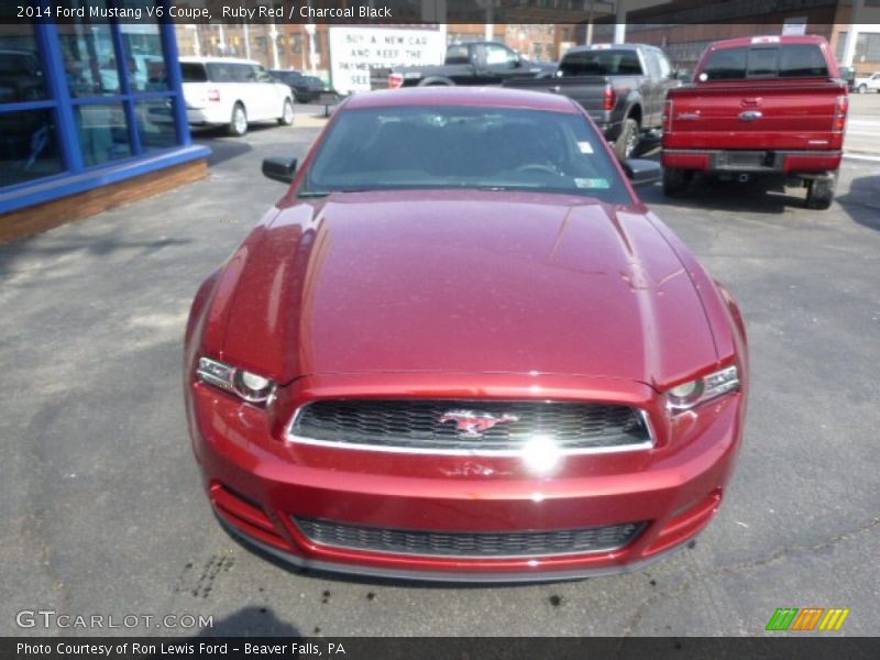 Ruby Red / Charcoal Black 2014 Ford Mustang V6 Coupe