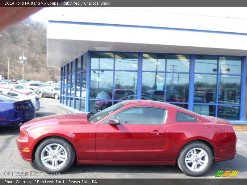 Ruby Red / Charcoal Black 2014 Ford Mustang V6 Coupe