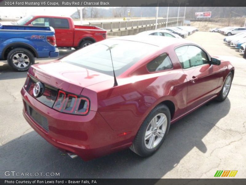 Ruby Red / Charcoal Black 2014 Ford Mustang V6 Coupe